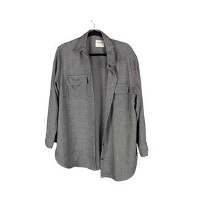 Abercrombie & Fitch Soft A&F Houndstooth Shirt Jacket Size L